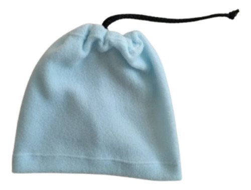 Cuello Gorro Polar Liso Para Niños Celeste Unico