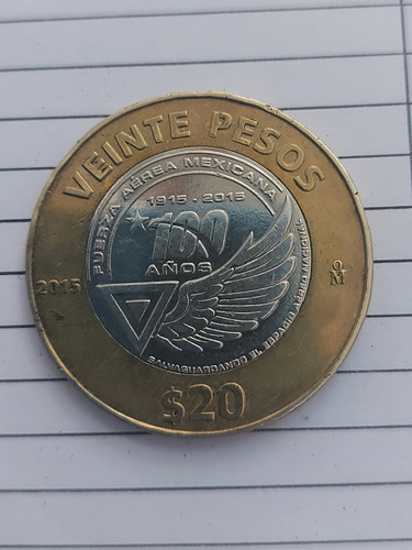 Moneda De 20 Conmemorativa De La Fuerza Aerea 2015