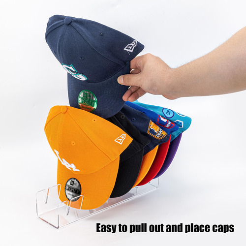 Percheros Para Gorras Soporte Acrilico De 14 Gorras