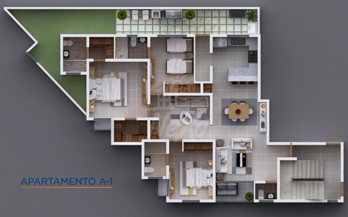 Imagen 2 de 15 de Hermoso Apartamento Con Patio, Santiago (jpa-230)
