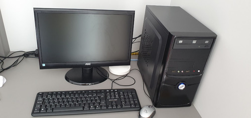 Pc 4gb Hd 500gb + Teclado Mouse E Monitor