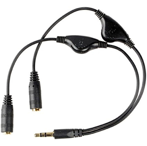 Conwork 2-pack 3.5mm Stereo Male A Dual Female Audio Auricul