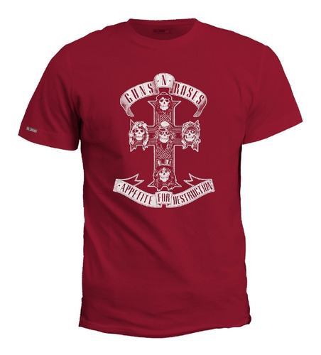  Camiseta Appetite For Destruction Guns N' Roses Rock Eco 