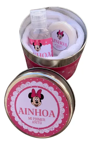 comprar Jabon + Toalla + Alcohol + Lata Personalizada X20 Souvenir