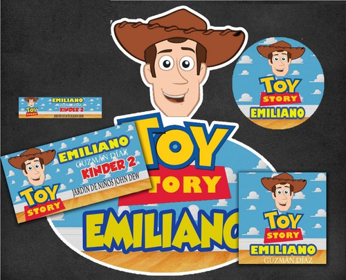 Etiqueta Escolar Woody Toy Story  Kit Imprimible No Físico 