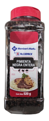 Pimienta Negra Entera  Mccormick 520g