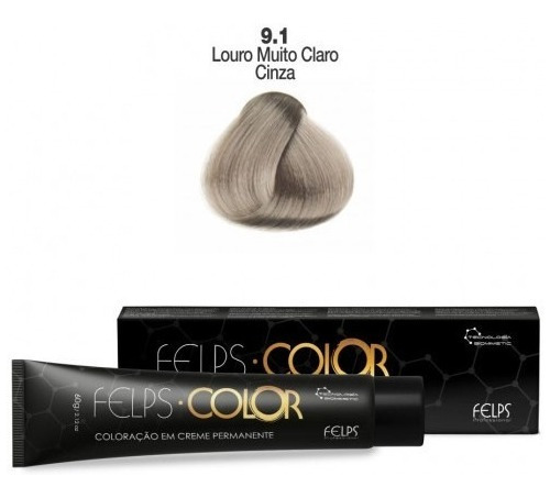  Felps Color 9/1 Louro Muito Claro Cinza 60g + Ox 90ml