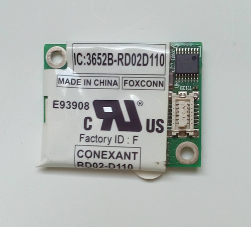 Modem Conexant Mod: Rd02 D110 Interno Para Laptop (Usado)