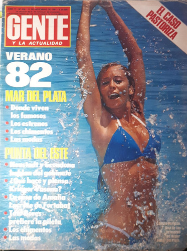 Revista Gente 858 1981 Perisse Perez Celis Jose Plaja Gardel