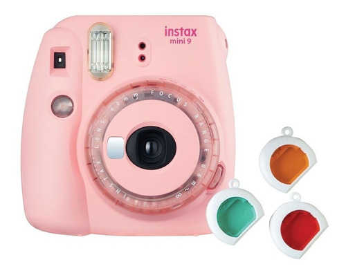 Câmera Instax Mini 9 Instantanea Rosa Chiclé Fujifilm Filtro