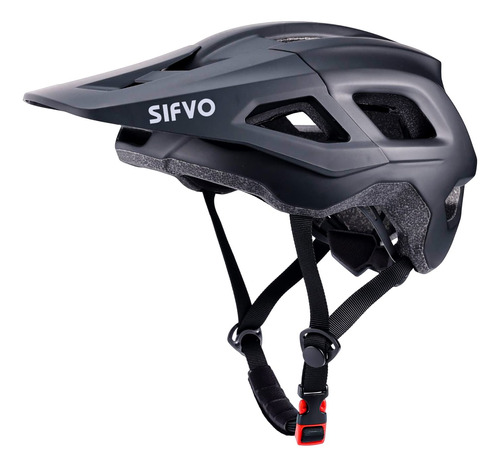 Casco Bicicleta Unisex Montaña Visera Ajustable Cómodo 55-61