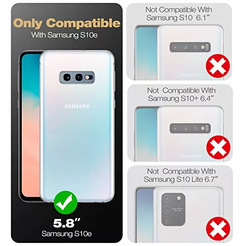 Dexnor Funda para Samsung Galaxy S10e, [protector de pantalla integrado y  soporte] protección de grado militar resistente a prueba de golpes para