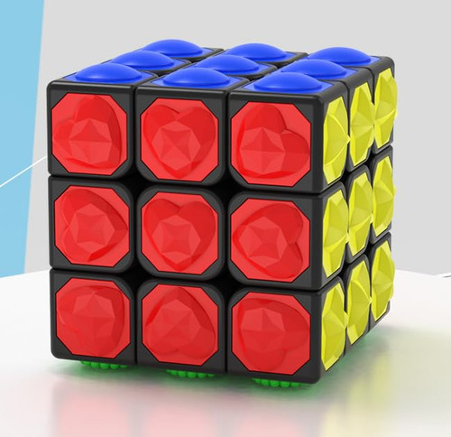 Willking Cubo Mágico 3x3x3 Para Ciegos 3d En Relieve Brail.