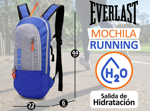 Imagen 2 de 10 de Mochila Everlast Running Liviana Trekking Deporte Diseño New