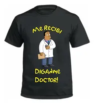 Comprar Remera Algodón Unisex Me Recibi - Medico - Doctor Simpsons. 