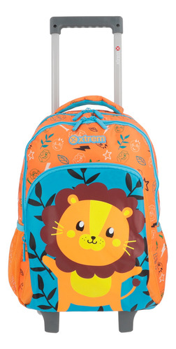 Mochila Con Carro Infantil Xtrem Lincoln Animales 22 Litros