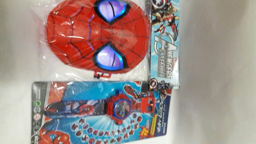 Kit Homem Aranha ( Máscara + Relógio Com Refletor )