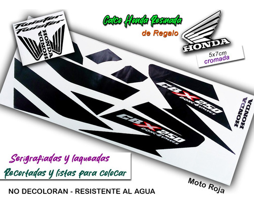 Calcos Tipo Original Honda Cbx 250 Twister 2012
