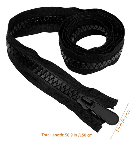 Cremallera Resistente De 150 Cm Con Doble Cremallera De Sepa