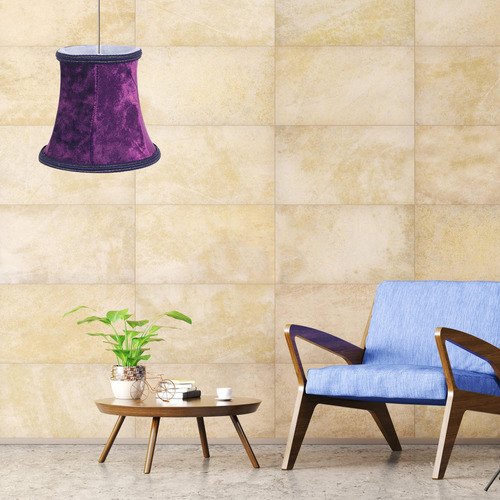 Lámpara De Pared Con Pantalla De Tela De Color Morado Oscuro
