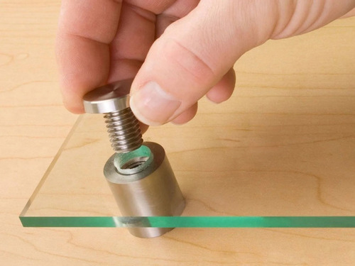 Imagen 4 de 6 de Dilatador Distanciador Herraje Para Vidrio 2,5 X 6,5 Cm