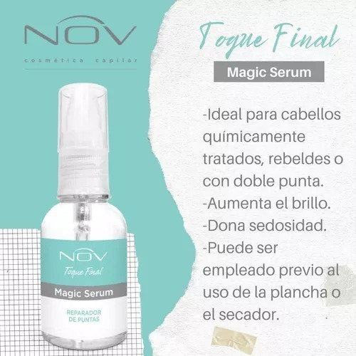 Magic Serum Nov Reparador Puntas Capilar Toque Final X 50 Ml