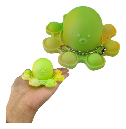 Kit de llaveros Pop It Octopus de Fidget Toy, 2 unidades, alivia el estrés