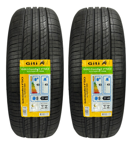02 Pneus Novos 225/60r18 Giti Comfort F50 100h Byd Song Pro