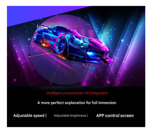 Ventilador Projeção Led Com Tela De Ventilador 3d A Olho Nu