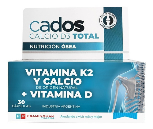 Cados Calcio D3 Total - Vitamina K2 Y Calcio + Vitamina D