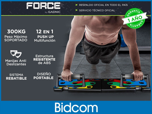 Imagen 2 de 9 de Sistema Para Flexiones De Brazo 12 En 1 Portable 300kg