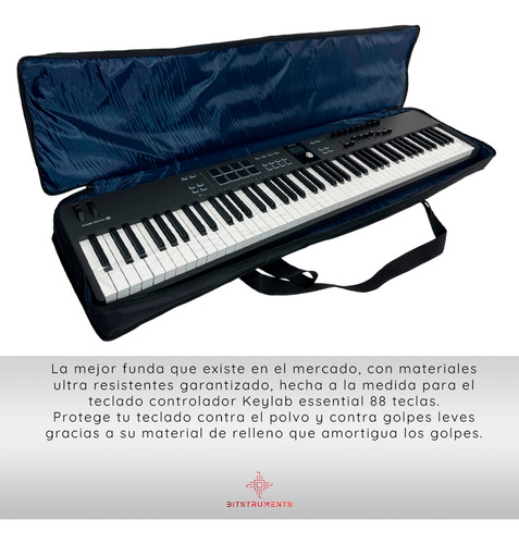 Funda Para Teclado Midi Keylab 88 Viajera E Impermeable!
