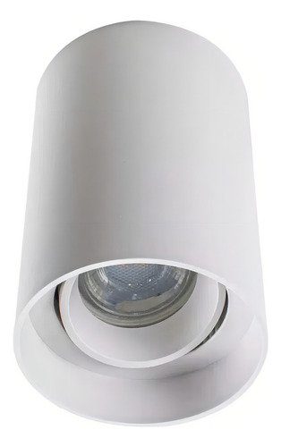 Spot Sobrepor Cilindro Teto Moderno Branco Com Lampada Gu10