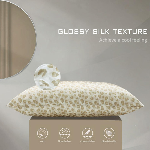 Funda De Almohada De Satén Suave Y Fresca Para Piel Y Cabell