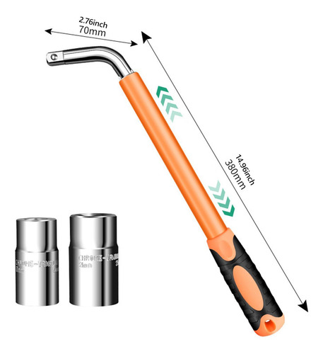 Llave De Tuercas Telescópica Llave Para Ruedas Naranja
