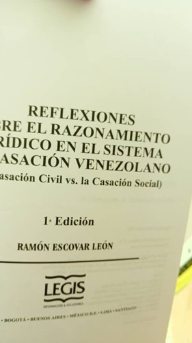 Reflexiones Sobre El Razonamiento Jurídico. (Usado)