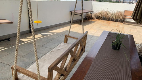 Columpio Rústico Para Porche Con Respaldo Y Asiento