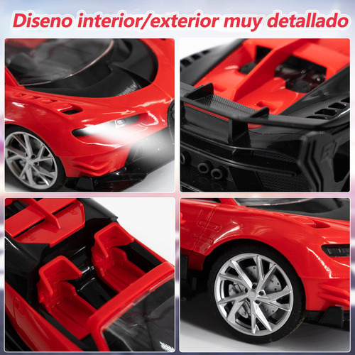 Rojo Carro Control Remoto 1:16 Nuevos Juguetes Niños