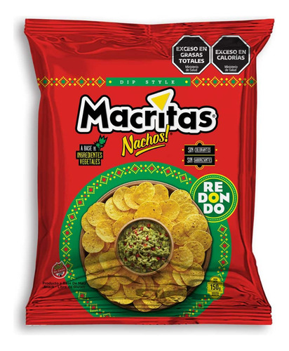 Nachos Macritas Originales Redondo X 150 Grs