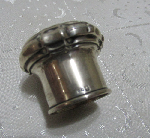 Antiguo Par Perfumeros Botellas Cristal Y Plata 800 (15100) (Usado)