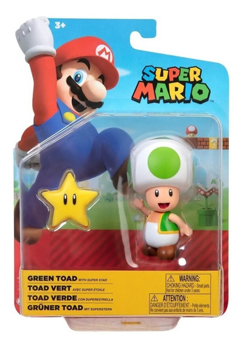 Muñecos Super Mario Bross Fgs Toad Verde 10cm 40457 Srj