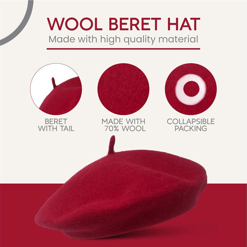 Boina Chapeau Tribe, C/ Rabito, Talla Unica, Rojo