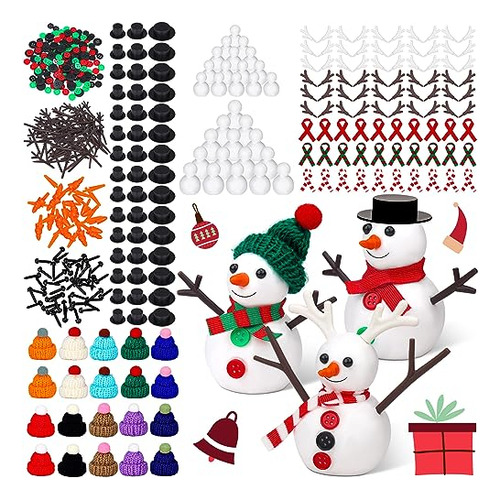 1081 Pcs Christmas Snowman Diy Craft Making Kits, 30 Mo...