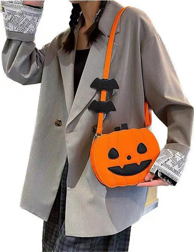 Mujer Bolso Bandolera De Hombro Con Calabaza De Halloween