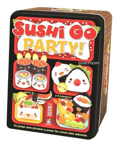 Sushi Go Party Devir Español Juego De Mesa Scarlet Kids