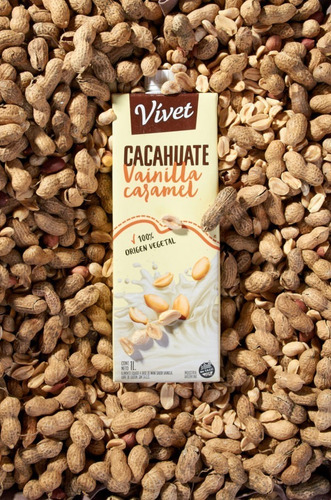 Imagen 6 de 9 de Leche De Cacahuate Vainilla Caramel Vivet X 1 L - Sin Tacc