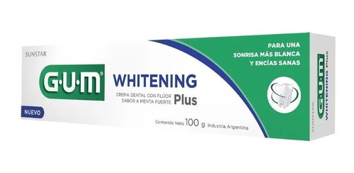 Pasta Crema Dental C/ Fluor Gum Whitwning  X 100g Menta 