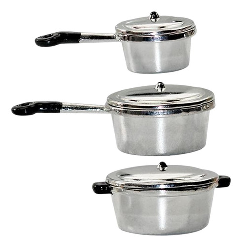 Simulação 3 Peças 1/12 Mini Casa De Bonecas Cozinha
