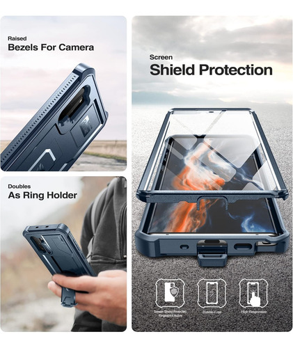 Funda 360° Dexnor, Para Samsung Galaxy Note 10 Plus, Azul