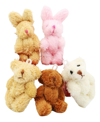 5 Uds 1/12 Casa De Muñecas Animal Peluche Para Goodie Bag